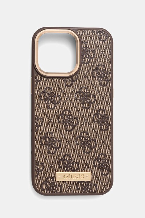 Guess etui na telefon iPhone 16 kolor brązowy GUHMP16XU4GPRW