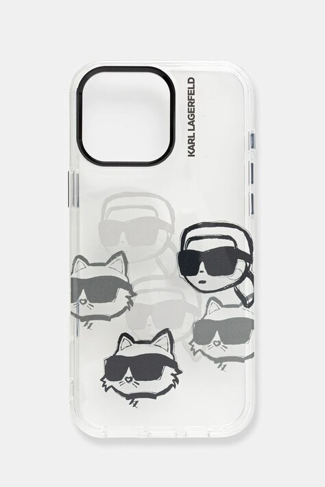 Karl Lagerfeld etui na telefon iPhone 16 Pro Max kolor transparentny KLHCP16XHMCHKCT