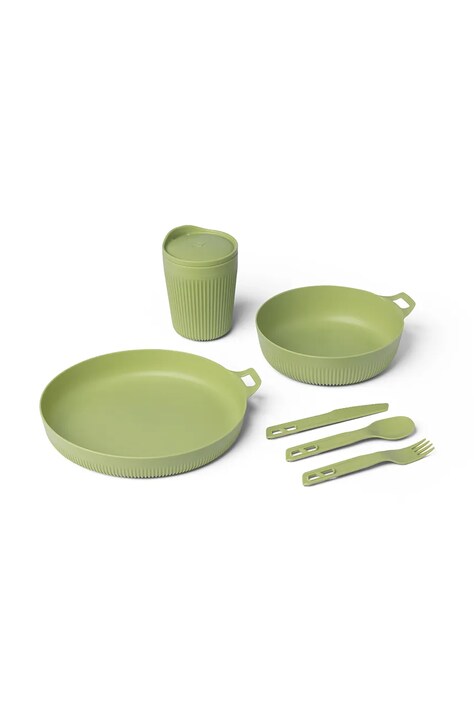 Sea to Summit zestaw naczyń turystycznych Horizon Dinnerware - 6 elementów zielony STS054802