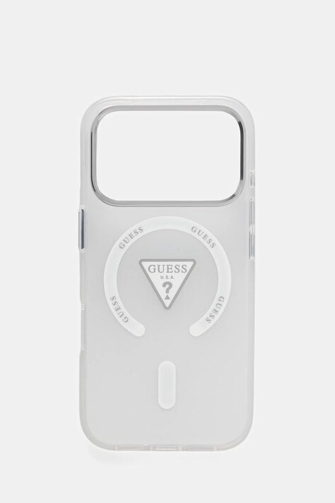Guess etui na telefon iPhone 17 Pro kolor transparentny GUHMP17LHGTMLCGT