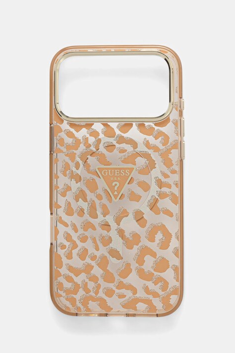 Puzdro na mobil Guess iPhone 17 Pro Max hnedá farba, GUHMP17XHLEGTGLW