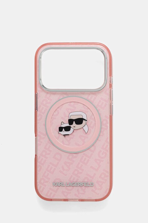 Karl Lagerfeld etui na telefon iPhone 17 Pro kolor różowy KLHMP17LHMKBKCHOP