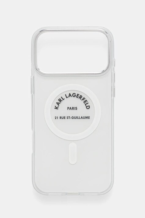 Karl Lagerfeld etui na telefon iPhone 17 Pro Max kolor transparentny KLHMP17XHKRSGPT