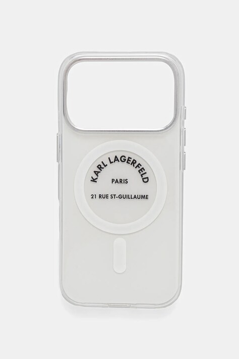 Karl Lagerfeld etui na telefon iPhone 17 Pro kolor transparentny KLHMP17LHKRSGPT