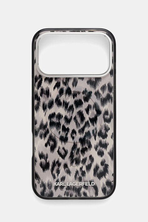 Puzdro na mobil Karl Lagerfeld iPhone 17 Pro Max hnedá farba, KLHMP17XHDLEOICW