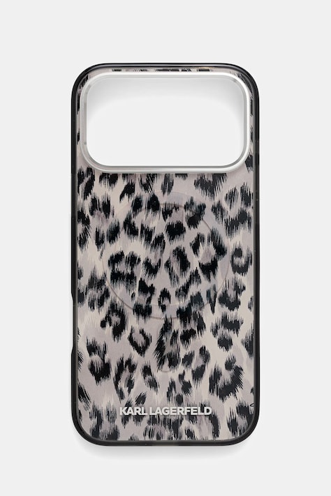 Θήκη κινητού Karl Lagerfeld iPhone 17 Pro Max χρώμα: καφέ, KLHMP17XHDLEOICW
