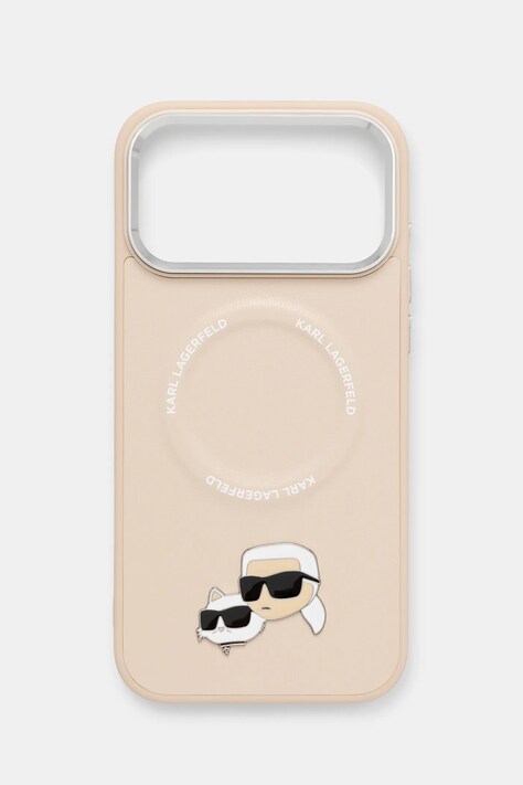 Karl Lagerfeld etui na telefon iPhone 17 Pro Max kolor beżowy KLHMP17XPSMLRKCE
