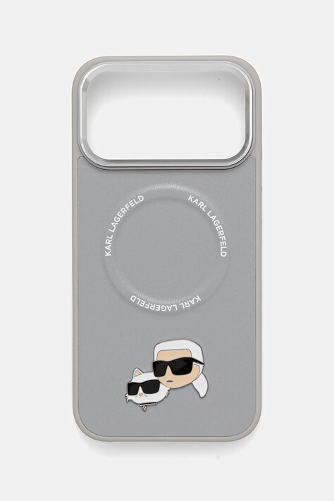 Karl Lagerfeld etui na telefon iPhone 17 Pro Max kolor szary KLHMP17XPSMLRKCG