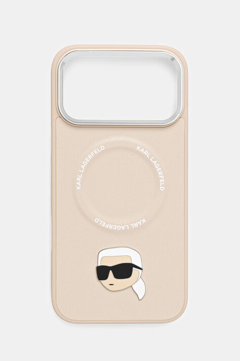 Karl Lagerfeld etui na telefon iPhone 17 Pro Max kolor beżowy KLHMP17XPSMLRKLE