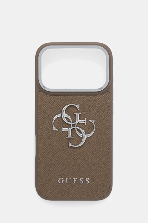 Guess etui na telefon iPhone 17 Pro kolor brązowy GUHCP17LPG4SMCEW