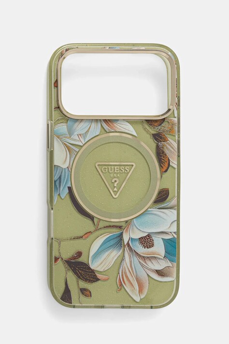 Guess etui na telefon iPhone 17 Pro Max kolor zielony GUHMP17XHFLPEDN