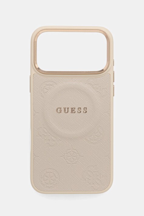 Guess etui na telefon iPhone 17 Pro Max kolor beżowy GUHMP17XPSAMSECE