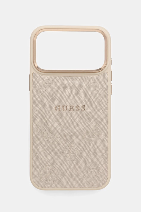 Guess etui na telefon iPhone 17 Pro Max kolor beżowy GUHMP17XPSAMSECE