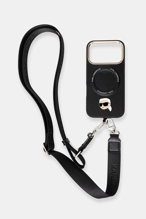 Karl Lagerfeld etui na telefon iPhone 17 Pro kolor czarny KLHMP17LPCRLRKLK