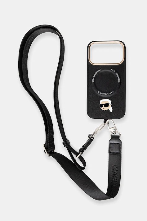 Karl Lagerfeld etui na telefon iPhone 17 Pro kolor czarny KLHMP17LPCRLRKLK