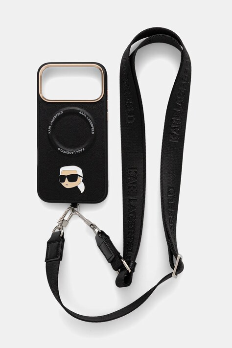 Karl Lagerfeld etui na telefon iPhone 17 Pro Max kolor czarny KLHMP17XPCRLRKLK