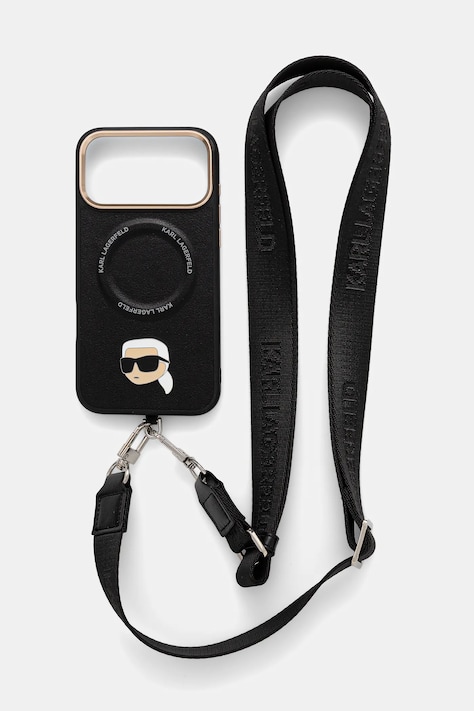 Karl Lagerfeld etui na telefon iPhone 17 Pro Max kolor czarny KLHMP17XPCRLRKLK