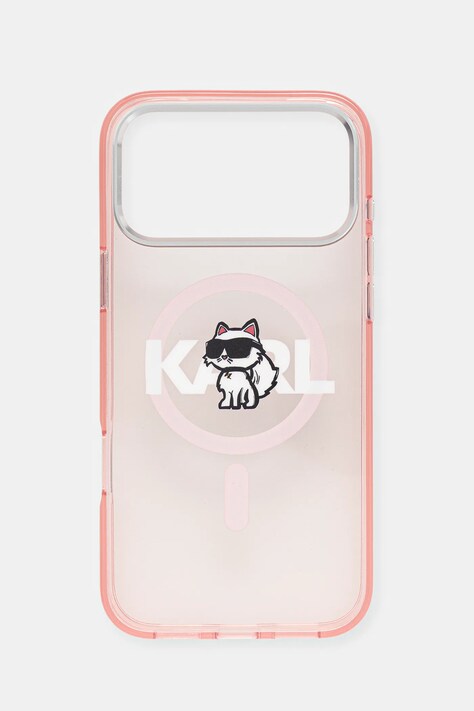 Karl Lagerfeld etui na telefon iPhone 17 Pro Max kolor różowy KLHMP17XHGCHGKBP