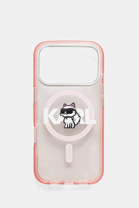 Karl Lagerfeld etui na telefon iPhone 17 Pro kolor różowy KLHMP17LHGCHGKBP