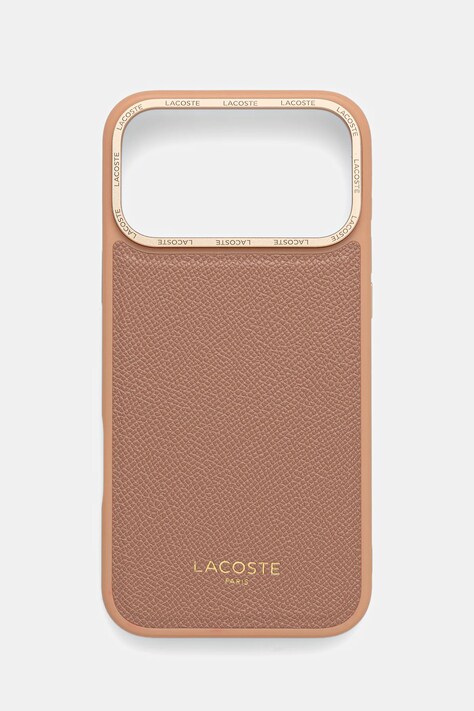 Lacoste etui na telefon iPhone 17 Pro Max kolor brązowy LCHMP17XPCEGP