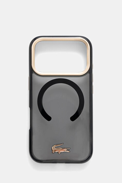 Lacoste etui na telefon iPhone 17 Pro kolor czarny LCHMP17LUFWAK