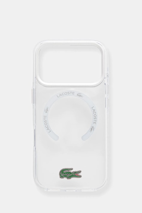 Lacoste etui na telefon iPhone 17 Pro kolor transparentny LCHMP17LUGTEH