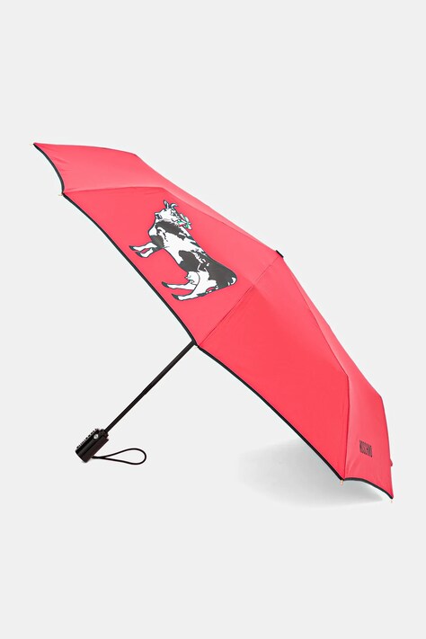 Moschino parasol kolor czerwony 9060