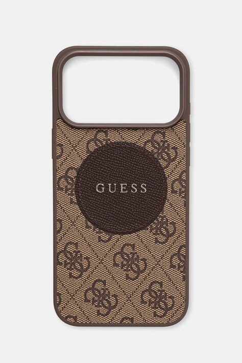 Guess etui na telefon iPhone 17 Pro Max kolor brązowy GUHMP17XP4PGRSGW