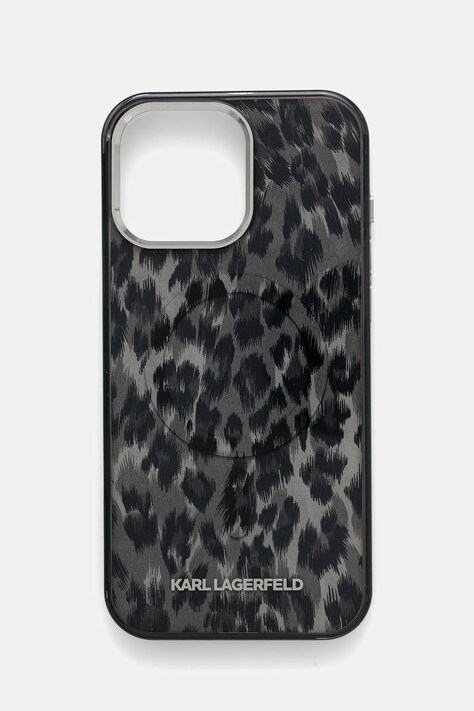 Karl Lagerfeld etui na telefon iPhone 16 Pro Max kolor szary KLHMP16XHDLEOICK