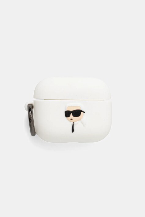 Karl Lagerfeld pokrowiec na słuchawki AirPods Pro 3 kolor biały KLAP3RUNIKH