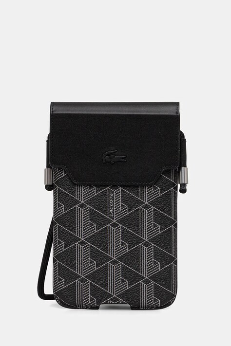 Lacoste pokrowiec na telefon kolor czarny LCPSP17XPBSK