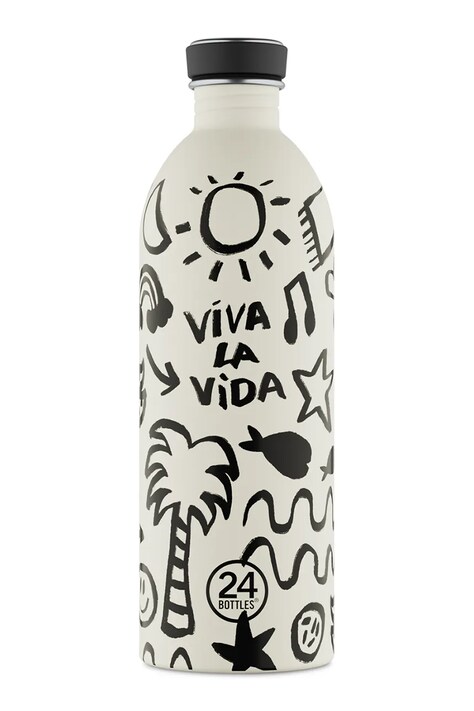 24bottles butelka Urban 1lt Viva la Vida kolor biały Urban.1lt.Viva.la.Vida