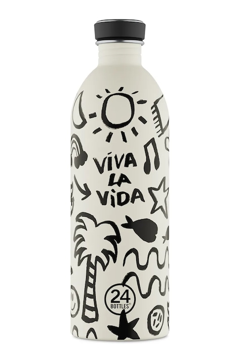 24bottles butelka Urban 1lt Viva la Vida kolor biały Urban.1lt.Viva.la.Vida