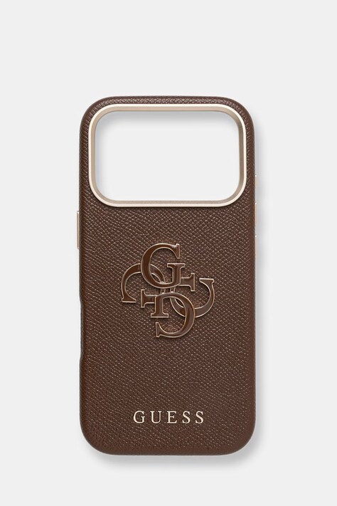 Guess etui na telefon iPhone 17 Pro kolor brązowy GUHCP17L5PS4RGGW