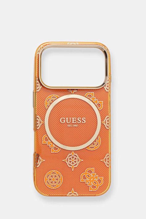 Guess etui na telefon iPhone 17 Pro kolor pomarańczowy GUHMP17L5HPOEDO