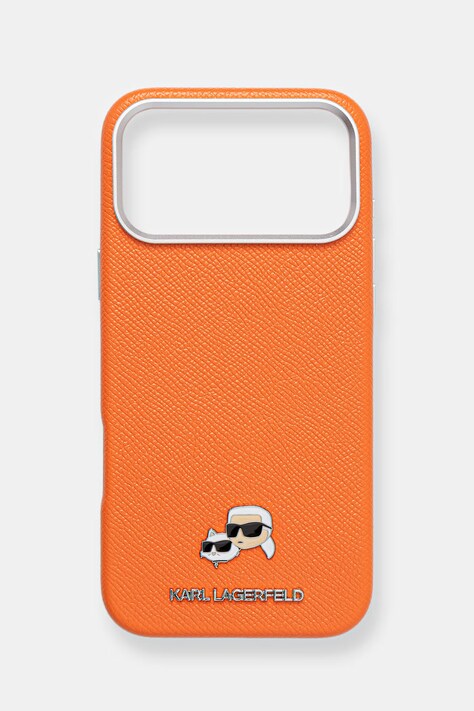 Karl Lagerfeld etui na telefon iPhone 17 Pro Max kolor pomarańczowy KLHMP17X6PFKCLO