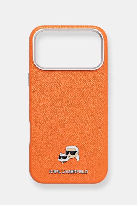 Karl Lagerfeld etui na telefon iPhone 17 Pro Max kolor pomarańczowy KLHMP17X6PFKCLO