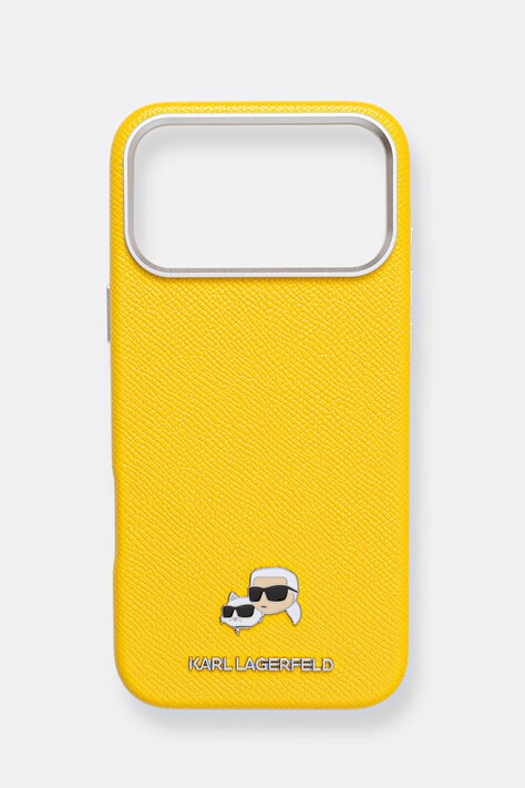 Karl Lagerfeld etui na telefon iPhone 17 Pro Max kolor żółty KLHMP17X6PFKCLY