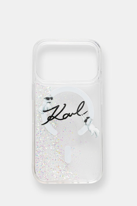 Puzdro na mobil Karl Lagerfeld iPhone 17 Pro priehľadná farba, KLHMP17L6LKSCAMT