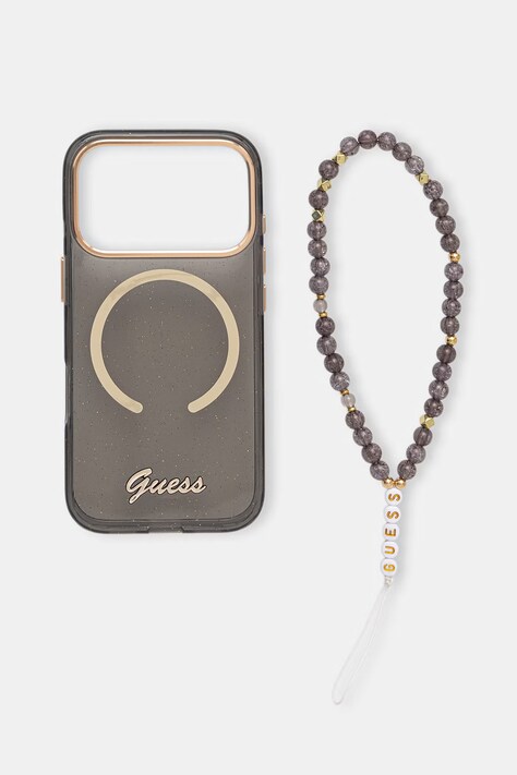 Guess etui na telefon iPhone 17 Pro czarne GUHMP17L5HTGSMSK