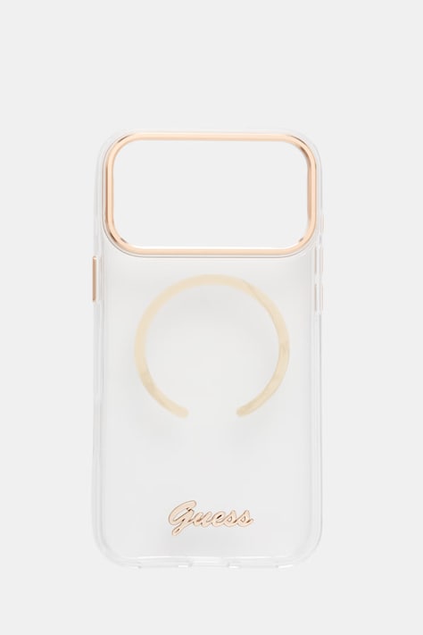 Guess etui na telefon iPhone 17 Pro Max transparentne GUHMP17X5HTCSMST