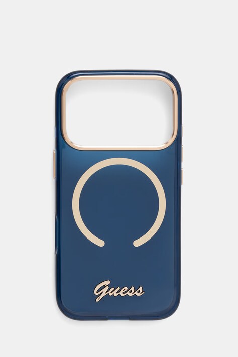 Guess etui na telefon iPhone 17 Pro niebieskie GUHMP17L5HTCSMSB