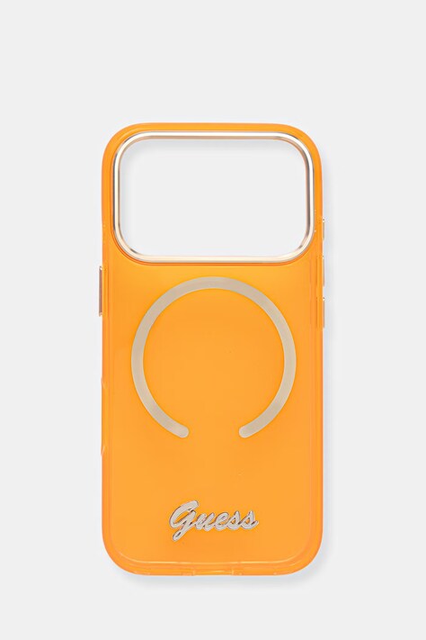 Guess etui na telefon iPhone 17 Pro pomarańczowe GUHMP17L5HTCSMSO