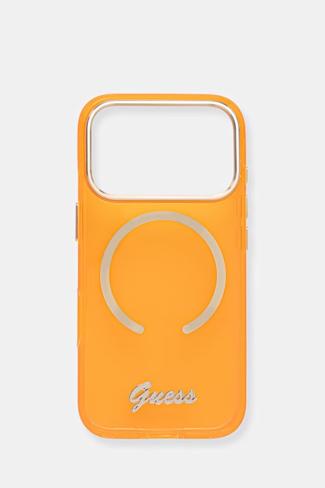 Guess etui na telefon iPhone 17 Pro pomarańczowe GUHMP17L5HTCSMSO