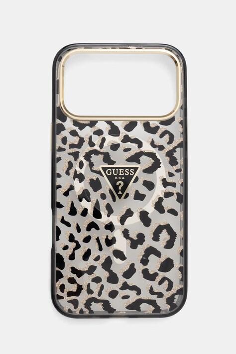 Guess etui na telefon iPhone 17 Pro Max czarne GUHMP17XHLEGTGLK