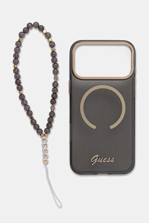 Guess etui na telefon iPhone 17 Pro Max czarne GUHMP17X5HTGSMSK