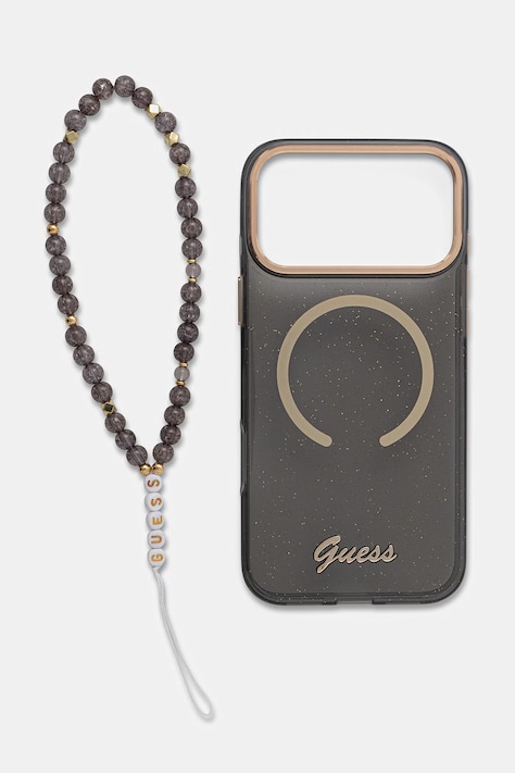 Guess etui na telefon iPhone 17 Pro Max czarne GUHMP17X5HTGSMSK