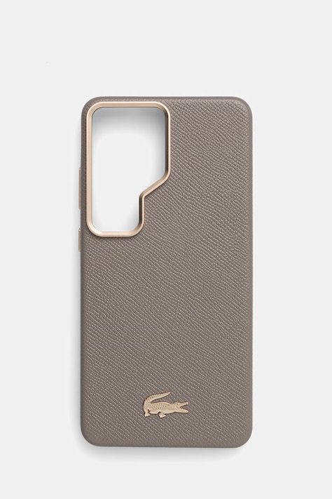Lacoste etui na telefon z imitacji skóry Samsung Galaxy S26 Ultra beżowe LCHMS26LPCEGT