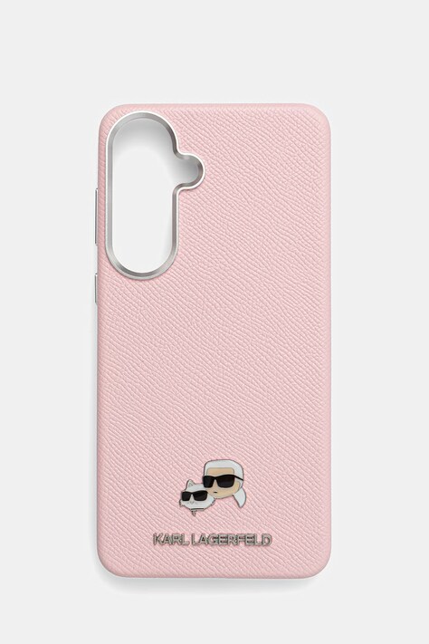 Karl Lagerfeld etui na telefon z imitacji skóry Samsung Galaxy S26+ różowe KLHMS26M6PFKCLP