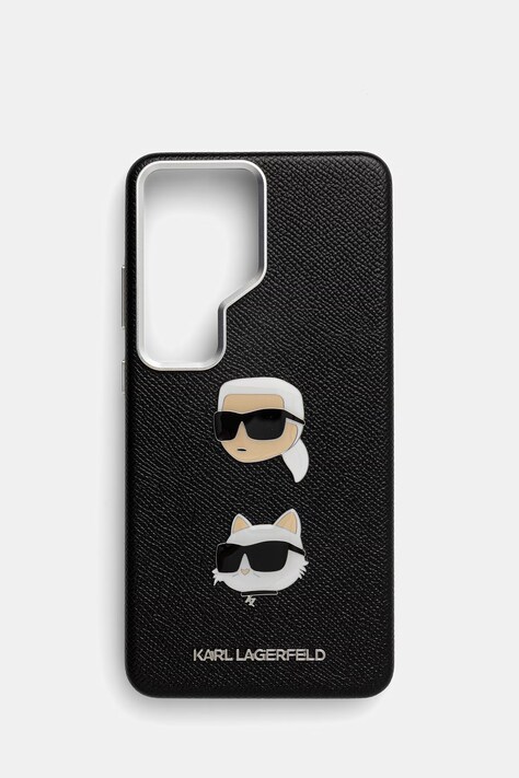 Karl Lagerfeld etui na telefon z imitacji skóry Samsung Galaxy S26 Ultra czarne KLHCS26LPSFDHPOK